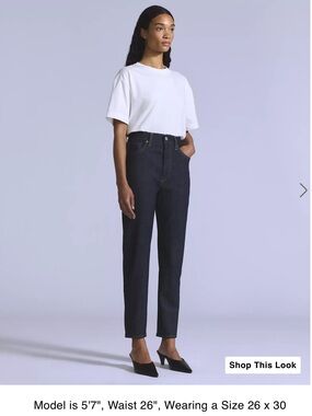 Levi's Blue Tab  Dark Wash Selvedge High-Rise Slim-Fit Jeans. 31x29